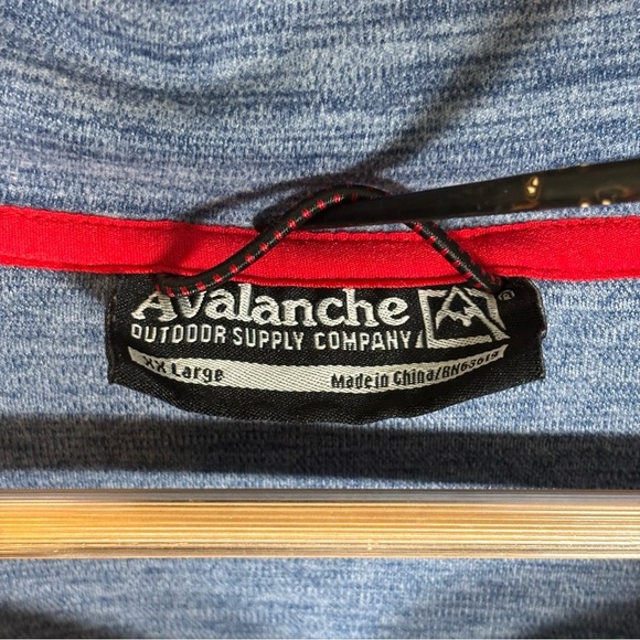 Avalanche Quarter Zip Stand Up Collar Fleece Pullover-Blue-Men Size XXL - Picture 5 of 6